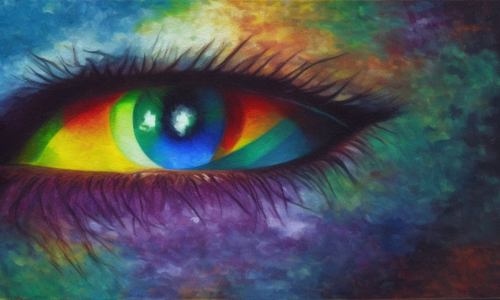 3870787637 A dream of eye in the dark reflecting rainbows done in high detail oil painting