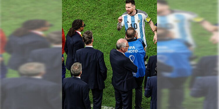 Foto: facebook/ Goal, Messi is boos bij de trainer van Nederland gaan klagen