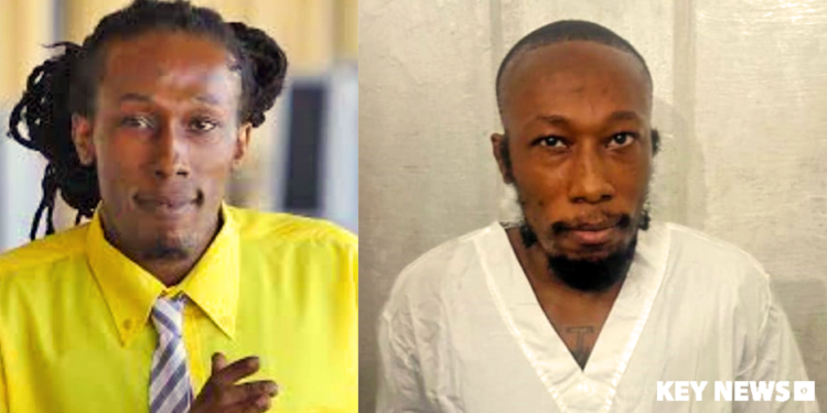 Royden ‘Smallie’ Williams de Guyanese moordenaar. Links op de foto met lang haar en rechts met plat kapsel