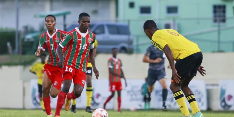 BASSETERRE, ST KITTS & NEVIS. AUGUST 6th: Player of RobinHood during the group b match between B1 FC and RobinHood in the Concacaf Caribbean Club Shield, held at the Warner Park stadium, in Basseterre, St Kitts & Nevis.
(PHOTO BY BJORN HYPE/STRAFFON IMAGES/MANDATORY CREDIT/EDITORIAL USE/NOT FOR SALE/NOT ARCHIVE)