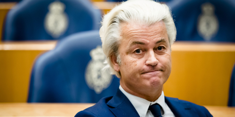 2018-06-26 20:03:55 DEN HAAG - Geert Wilders (PVV) tijdens het Tweede Kamerdebat over de dividendbelasting. ANP BART MAAT