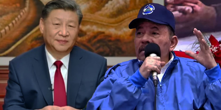 Xi Jinping president China (l) en Daniel Ortega president Nicaragua (r)
