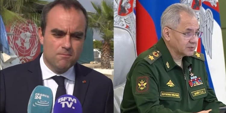 ministers van Defensie van Frankrijk en Rusland. Beeld: France24