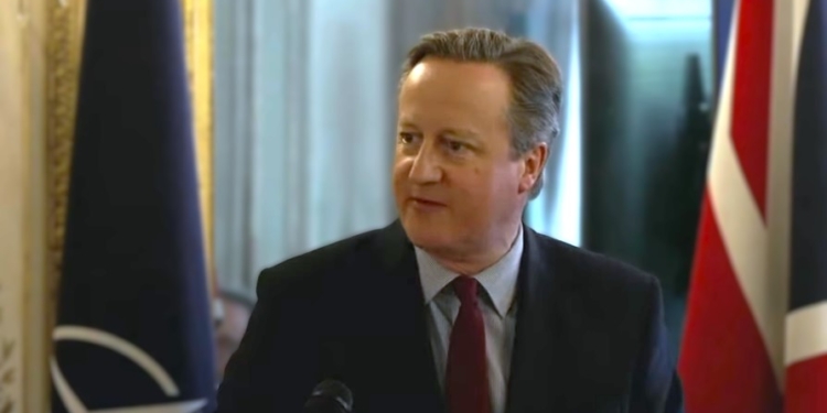 David Cameron, de Britse minister van Buitenlandse Zaken