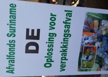 20220217 170435 Plastic is wereldwijd een groot probleem, dat kunnen we in Suriname zelf ook zien. Dit zegt Dylan de Gruijl, communicatiemanager bij WWF-Guianas. Dit is dagelijks te merken aan het aantal plastic zakken die in de winkels worden afgegeven, maar ook het afval dat de natuur in wordt gegooid, geeft hij aan. Vandaag startte het plastic kunstproject in verband met Earth Hour, dat wereldwijd op 26 maart wordt gehouden. Er is voor de uitvoering van dit project gekozen voor pupillen van de  Nola Hatterman Art Academy (NNAC).