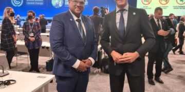 250970260 436112681213934 218559640042750011 n 1 President Chandrikapersad Santokhi is in gesprek met de Communicatie Dienst Suriname (CDS)  ingegaan op het officiële werkbezoek van de Nederlandse minister-president Mark Rutte aan Suriname.