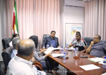 310930074 659118815579985 7040823760845378921 n De presidentiële werkgroep BAZO Nickerie heeft een evaluatiegesprek gehad met president Chandrikapersad Santokhi.