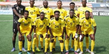 IMG 20220420 WA0011 1 Inter Moengotapoe staat zondag in de finale van de Concacaf Caribbean Club Shield. De Surinaamse voetbalkampioen plaatste zich vrijdag in het Estadio Centroamericano de Mayagüez op Puerto Rico zonder moeite voor de eindstrijd door AS Gosier uit Guadeloupe met 4-0 te verslaan. Vier jaar geleden (2018) haalde Inter ook al het slotstuk, maar moest daarin het hoofd met 1-2 voor Club Franciscain van Martinique buigen.