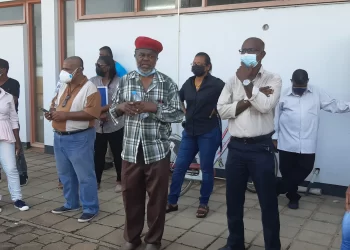 Werknemers universiteit in protest