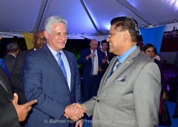 President Chandrikapersad ontmoet ambtsgenoten op vooravond Caricom-Cuba Summit