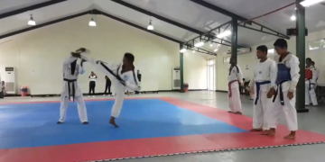 Taekwondoka's in actie na 2,5 jaar in een warming-up toernooi