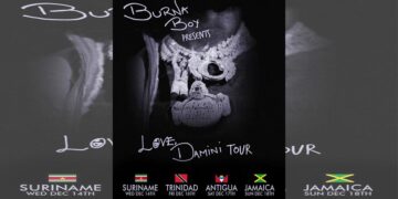 Suriname ook in ‘Love Damini tour 2022’ van Burna Boy
