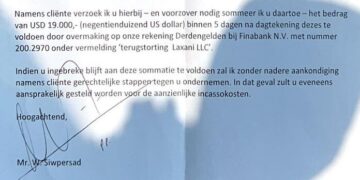 Roopram en Finabank NV in dispuut over duizenden Amerikaanse dollars