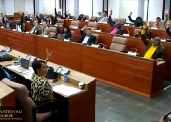 stemming dna De Nationale Assemblee (DNA) stemde met 39 algemene stemmen in om 62 vreemdelingen tot Surinamer te maken.