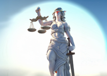 DALL·E 2023 02 08 15.55.26 PHOTORENDERING OF LADY JUSTICE 6 Clearance J. en zijn zus Oglaya J. moeten zich bij de rechter verantwoorden voor de mishandeling van een winkelier op 7 november 2022 op Albina (Marowijne).