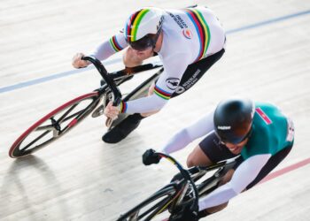 Jair Tjon en Fa SW Pix Een plek op het erepodium zat er niet in voor Jaïr Tjon En Fa tijdens de UCI Track Nations Cup in Caïro, Egypte vorige week.