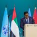 President Santokhi toespraak G77 e1774911627452 Hoewel ontwikkelde landen al in de basisbehoeften van hun samenlevingen hebben voorzien voordat klimaatactie hoog op de wereldagenda stond, moeten de ontwikkelingslanden die status nog zien te bereiken. Zo sprak president Chandrikapersad Santokhi op zaterdag 2 december 2023 tijdens de G77+China Leadership Summit in Dubai, Verenigde Arabische Emiraten (VAE). De Summit was onderdeel van de COP28 en bracht de in G77 verbonden landen bijeen samen met de Volksrepubliek China.