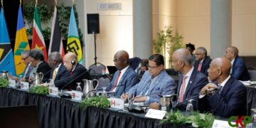 Santokhi Caricom Canada Er is volgens president Chandrikapersad Santokhi concrete actie nodig van de internationale gemeenschap om subsidies inzake klimaatfinanciering rechtstreeks aan de kwetsbaarste landen te verstrekken.