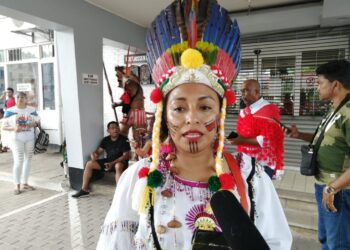 WhatsApp Image 2023 05 13 at 13.33.03 “We zijn bezig met internationale organisaties die zich bezighouden met de rechten van de Inheemsen. Door deze loop willen wij hun aandacht ook trekken. Suriname is het enige land in Zuid-Amerika dat geen erkenning heeft gegeven aan de grondenrechten van de Inheemsen”.