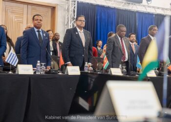 WhatsApp Image 2024 03 01 at 18.08.45 1 President Santokhi benadrukt tijdens de 8ste Summit van de Community of Latin American and Caribbean States (CELAC) het belang van een gedeelde visie en eenheid binnen de regio om gezamenlijke uitdagingen aan te pakken.