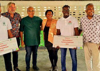 dons winnaars 2024 De bedrijven George Farming en Autar Green Fresh zijn donderdag door stichting duurzame Ontwikkeling Nederland Suriname (d’ONS) en partners uitgeroepen tot de best presterende award winnende landbouwbedrijven van Suriname van de afgelopen 10 jaar. Dit gebeurde tijdens het landbouwevent dat deze keer op het terrein van NATIN werd georganiseerd.