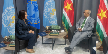 paho bibis web Op zondag 23 april 2023 heeft minister Albert Ramdin van Buitenlandse Zaken International Business en Internationale Samenwerking de geloofsbrieven van de nieuwe vertegenwoordiger van de WHO/ PAHO voor Suriname, Dr. Lilian Reneau-Vernon, ontvangen.
