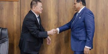 President Santokhi ontvangt Dalian-topman: Nieuwe projecten in vooruitzicht