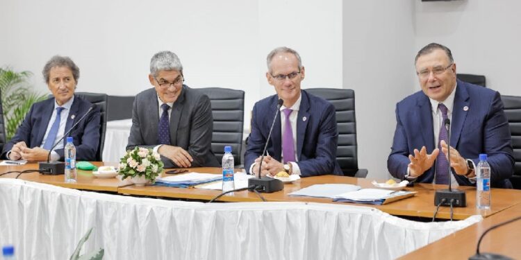 In September 2023 was de CEO van TotalEnergies, Patrick Pouyanne (rechts op de foto) in Suriname voor een meeting.