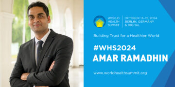 Minister Amar Ramadhin vertegenwoordigt Suriname op de World Health Summit in Berlijn