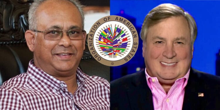 Albert Ramdin en Dick Morris