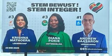 image 870x 681f5a0303a4b De politieke partijen A20, DOE en PRO hebben in een gezamenlijke verklaring duidelijk afstand genomen van een recente campagne-uiting van Stichting Bondru Suriname, waarin ten onrechte de indruk zou worden gewekt dat er sprake is van een samenwerking tussen hun kandidaten...