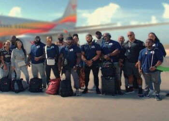 De SBWB delegatie aangekomen in Barbados