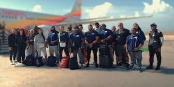 De SBWB delegatie aangekomen in Barbados