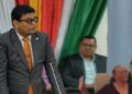 Asis Gajadien van de VHP fractie sprak zijn afkeuring. Beeld: DNA