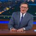 Een fragment van Stephen Colbert in The Late Show. Beeld: CBS