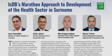 WhatsApp Image 2025 06 30 at 16.39.05 e1751418185360 Na de officiële erkenning van Suriname als malariavrij land is opnieuw internationale waardering uitgesproken voor minister Amar Ramadhin. Zijn bijdrage aan een artikel in het gerenommeerde ISDB Digest onderstreept de voortrekkersrol van Suriname op het gebied van gezondheidszorghervormingen.