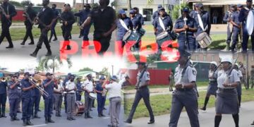 politie inauguratie De pre-generale oefening voor de inauguratie van de president en vicepresident kende dit jaar een opvallende en historische invulling: vrouwen namen in groten getale leidinggevende posities in tijdens de parade van het Korps Politie Suriname en het Nationaal Leger.