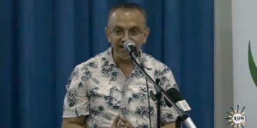 VES voorzitter Steven Debipersad. Beeld: SUN web TV