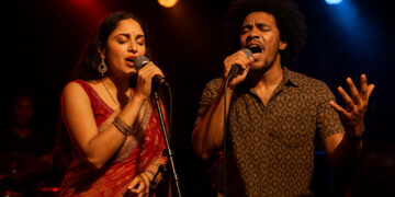 2 surinaammse artieten in een duet In een kleine studio ergens in Paramaribo, Para, Coronie of in het verre binnenland van Sipaliwini kan een artiest tegenwoordig een nummer opnemen zonder ooit een microfoon aan te raken. Achter het scherm zit geen band, geen producer, geen backing vocals – alleen een algoritme...