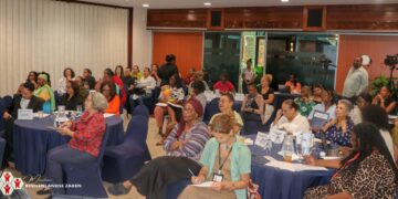 547757550 1110378311279956 5842404705492669560 n 1536x694 1 Stichting Projecta heeft vandaag in de banquet-zaal van het Torarica Resort de aftrap gegeven voor de Genderdialoog 2025. Aan de pre-sessie namen verschillende maatschappelijke organisaties deel, evenals minister van Binnenlandse Zaken Marinus Bee, onderminister Kelvin Koniki en directeur Nazir Eskak.