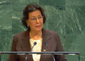 Screenshot 2025 09 22 141020 President Jennifer Geerlings-Simons heeft vandaag namens Suriname een toespraak gehouden tijdens de High-level Meeting ter gelegenheid van de dertigste verjaardag van de Vierde Wereldvrouwenconferentie in Beijing. Zij trad daarbij op als eerste vrouwelijke president van Suriname én als eerste spreker van de lidstaten...