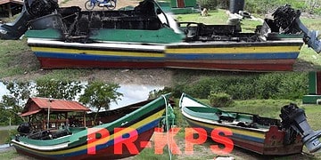 568604609 926264336654078 6485402466958398654 n Op zondag 19 oktober is op de Corantijnrivier een houten boot in brand gevlogen. De 45-jarige boothouder C.F. en zijn 10-jarige neefje B.S. raakten gewond. Het kind is ter verdere behandeling opgenomen in het Mungra Medisch Centrum (MMC).