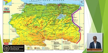 Screenshot 2025 11 11 141231 “Tussen Nieuw Nickerie en Apoera zijn grote lappen grond uitgegeven door het ministerie van LVV. Hoe kan een ander dan de minister van Grondbeleid grond uitgeven?”, zei fractieleider Rabin Parmessar van de NDP maandag tijdens de Algemene Politieke Beschouwingen over het gevoerd beleid door de vorige regering.