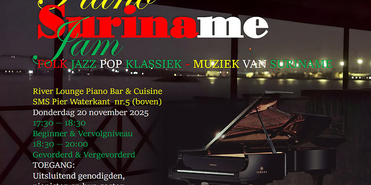 Piano Suriname Jam moet Surinaams pianomuziek stimuleren 1 Screenshot 2025 11 14 132050 Kunst- & Cultuur Buro Lisibeti Music Performing Arts brengt met de ‘Piano Suriname Jam’ een bont gezelschap van pianisten samen: van leerlingen tot docenten, van beginners tot vergevorderden. Tijdens deze intieme avond klinken uitsluitend werken die zijn gecomponeerd door Surinamers of sterk leunen op Surinaamse muziekstijlen.