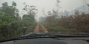 De weg van Nickerie naar Apoera