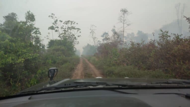 WhatsApp Image 2025 11 07 at 3.48.29 PM Tal van lokale ondernemers van Apoera en omgeving hebben hun machines en arbeidskrachten ter beschikking gesteld om de weg van Nickerie richting Apoera open te stoten.