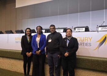 WhatsApp Image 2025 11 07 at 8.25.39 AM scaled Suriname bevestigt op de Minamata COP-6 in Genève zijn betrokkenheid bij de wereldwijde aanpak van kwikvervuiling. De conferentie vond plaats van 3 tot en met 7 november 2025 en bracht landen samen die partij zijn bij het Verdrag van Minamata inzake Kwik.