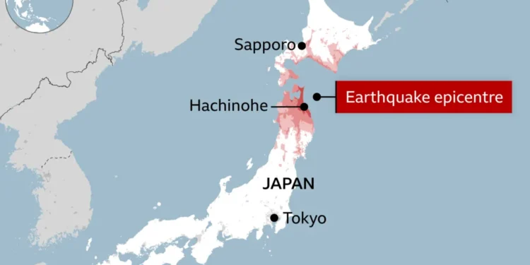 Aardbeving van 7,6 voor kust Japan: tsunamiwaarschuwing afgezwakt, evacuaties in noorden 1 009f3940 d45c 11f0 a892 01d657345866.png Een krachtige aardbeving van 7,6 trof maandag de noordkust van Japan, met tsunamiwaarschuwingen die later werden afgezwakt. Duizenden evacuaties en schade-inspecties domineren de nasleep in deze seismisch kwetsbare regio - Lees meer en laat een reactie achter...