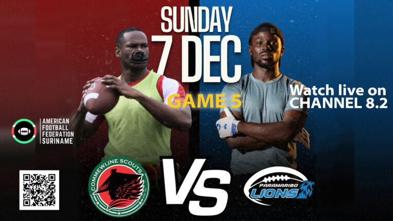 game 5 De spanning stijgt in Suriname tijdens Game 5 tussen Commewijne Scouts en Paramaribo Lions. Volg de live actie, scores en hoogtepunten vanaf 16:30 uur via YouTube en Kanaal 8.2 - Lees meer en laat een reactie achter...