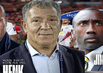 Henk Ten Cate,Winston Bogarde en  Jerrel Hasselbaink die de leiding hebben over Natio. Foto's : Facebook/OfficialNatio